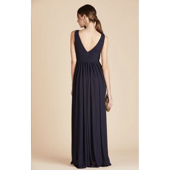 Birdy Grey Lianna Bridesmaid Dress Pockets Navy Blue Medium - Picture 2 of 13
